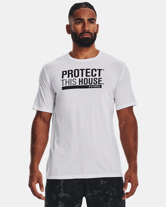 Tee-shirt à manches courtes UA Protect This House pour homme, White, pdpMainDesktop image number 0